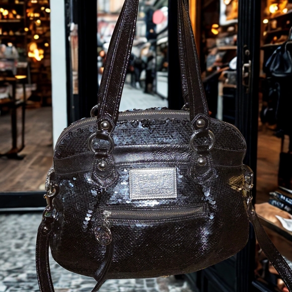 Coach Handbags - Coach Rare Sequin Poppy Satchel Shoulderbag